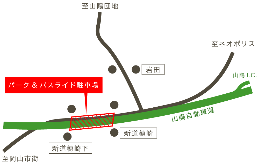 新道穂崎駐車場地図